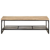 Coffee Table 110x60x35 cm Solid Mango Wood - Front View