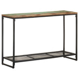 Console Table 110x35x75 cm Solid Reclaimed Wood - Rear View