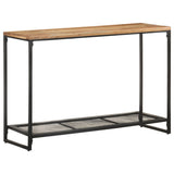 Console Table 110x35x75 cm Solid Acacia Wood - Close-Up Angle
