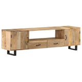TV Cabinet 160x30x45 cm Solid Mango Wood - Extra Image