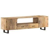 TV Cabinet 160x30x45 cm Solid Mango Wood - Extra Image
