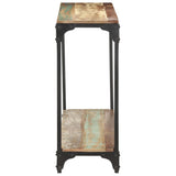 Console Table 110x30x75 cm Solid Reclaimed Wood - Side View
