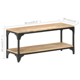 Coffee Table 90x30x40 cm Solid Mango Wood - Close-Up Angle