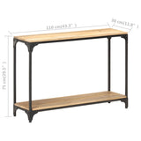 Console Table 110x30x75 cm Solid Mango Wood - Close-Up Angle