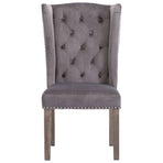 Dining Chairs 4 pcs Grey Velvet