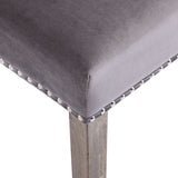 Dining Chairs 4 pcs Grey Velvet - Extra Image