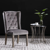 Dining Chairs 6 pcs Grey Velvet