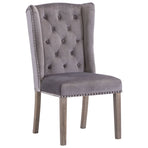 Dining Chairs 6 pcs Grey Velvet