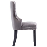 Dining Chairs 4 pcs Grey Velvet - 45-Degree Angle