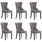 Dining Chairs 6 pcs Grey Velvet