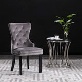 Dining Chairs 6 pcs Grey Velvet
