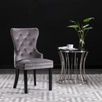Dining Chairs 6 pcs Grey Velvet