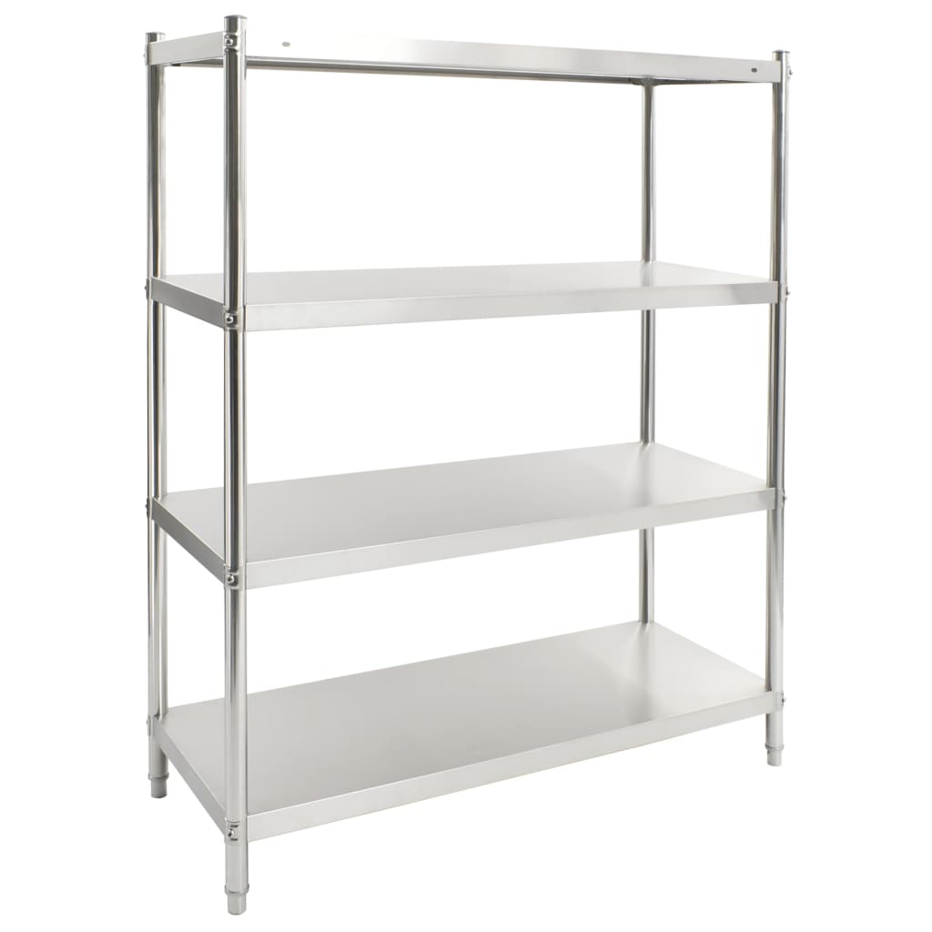 4-tier Kitchen Shelf 120x50x155 Cm Stainless Steel