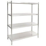 4-tier Kitchen Shelf 120x50x155 Cm Stainless Steel
