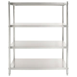 4-tier Kitchen Shelf 120x50x155 Cm Stainless Steel