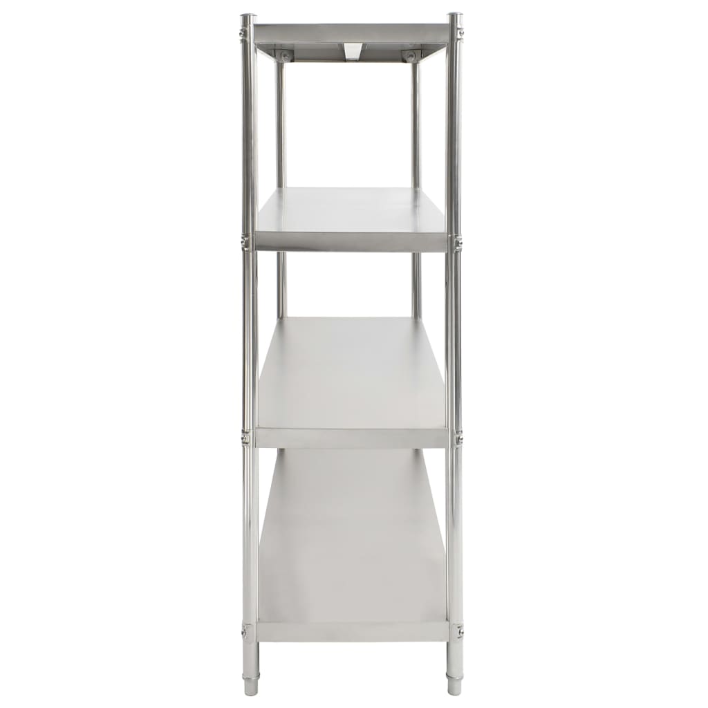 4-tier Kitchen Shelf 120x50x155 Cm Stainless Steel