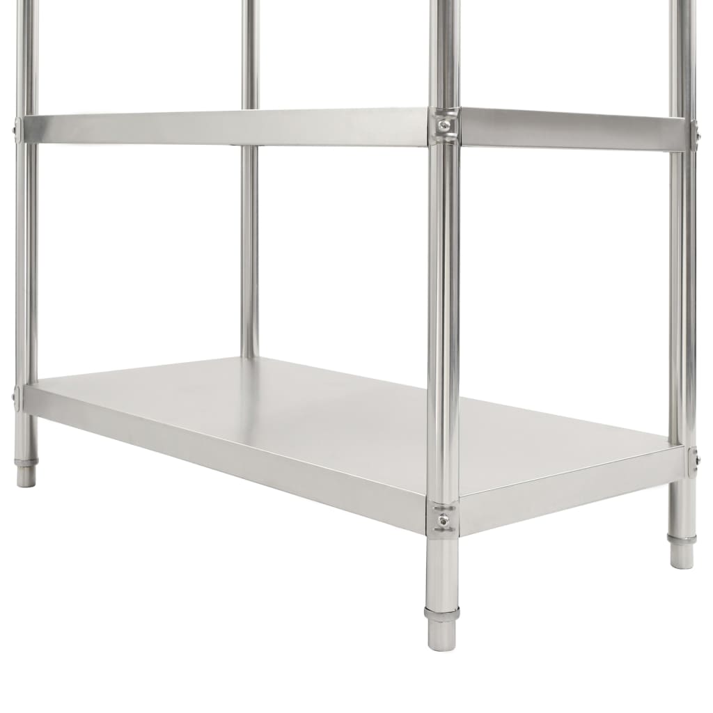 4-tier Kitchen Shelf 120x50x155 Cm Stainless Steel