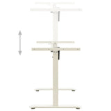 Electric Motorised Standing Desk Frame Height Adjustable White - Top-Down View