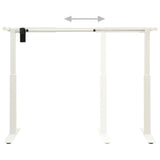 Electric Motorised Standing Desk Frame Height Adjustable White - Rear View