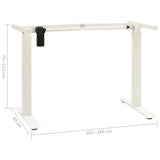 Electric Motorised Standing Desk Frame Height Adjustable White - Low Angle