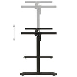 Electric Motorised Standing Desk Frame Height Adjustable Black - Top-Down View