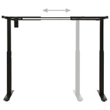 Electric Motorised Standing Desk Frame Height Adjustable Black - Rear View