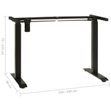Electric Motorised Standing Desk Frame Height Adjustable Black - Low Angle