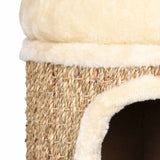 Cat House with Luxury Cushion 33 cm Seagrass - 45-Degree Angle