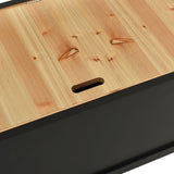 Storage Bench 126 cm Black Solid Fir Wood - Rear View