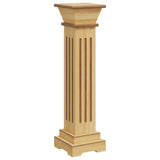 Classic Square Pillar Plant Stand Light Wood 17x17x66 cm MDF - Front View