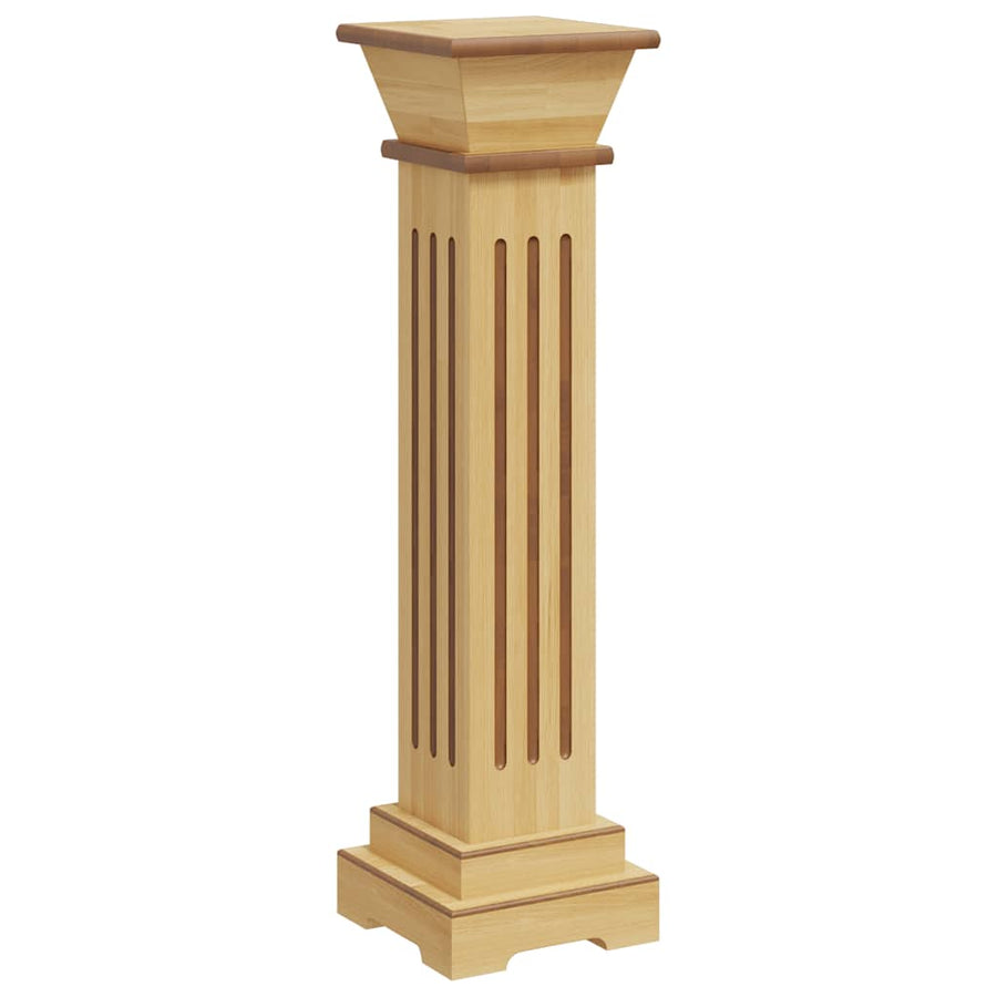 Classic Square Pillar Plant Stand Light Wood 17x17x66 cm MDF