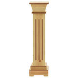 Classic Square Pillar Plant Stand Light Wood 17x17x66 cm MDF