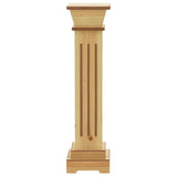 Classic Square Pillar Plant Stand Light Wood 17x17x66 cm MDF - Side View