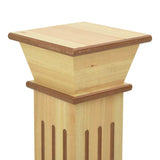 Classic Square Pillar Plant Stand Light Wood 17x17x66 cm MDF - Rear View