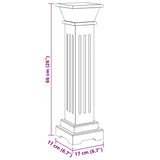 Classic Square Pillar Plant Stand Light Wood 17x17x66 cm MDF