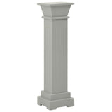 Classic Square Pillar Plant Stand Grey 17x17x66 cm MDF - Front View