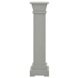 Classic Square Pillar Plant Stand Grey 17x17x66 cm MDF - Side View
