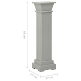 Classic Square Pillar Plant Stand Grey 17x17x66 cm MDF - Close-Up Angle