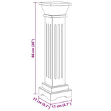 Classic Square Pillar Plant Stand Grey 17x17x66 cm MDF