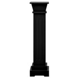 Classic Square Pillar Plant Stand Black 17x17x66 cm MDF - Side View