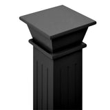 Classic Square Pillar Plant Stand Black 17x17x66 cm MDF - 45-Degree Angle