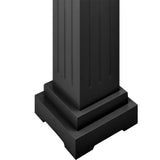 Classic Square Pillar Plant Stand Black 17x17x66 cm MDF - Rear View