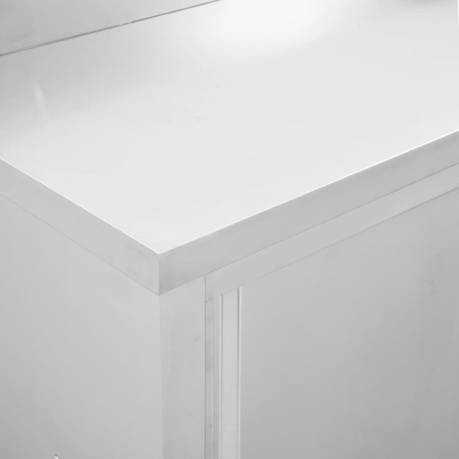 Work Tables with Sliding Doors 2pcs 240x50x(95-97)cm