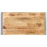 Coffee Table 120x60x40 cm Rough Mango Wood - Side View