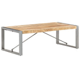 Coffee Table 120x60x40 cm Rough Mango Wood - Low Angle