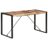 Dining Table 140x70x75 cm Solid Wood - Close-Up Angle