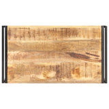 Coffee Table 100x55x45 cm Rough Mango Wood - Top-Down View