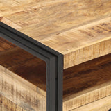 Coffee Table 100x55x45 cm Rough Mango Wood - 45-Degree Angle