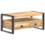 Coffee Table 100x55x45 cm Rough Mango Wood - Extra Image