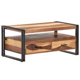 Coffee Table 100x55x45cm Solid Acacia Wood - Low Angle